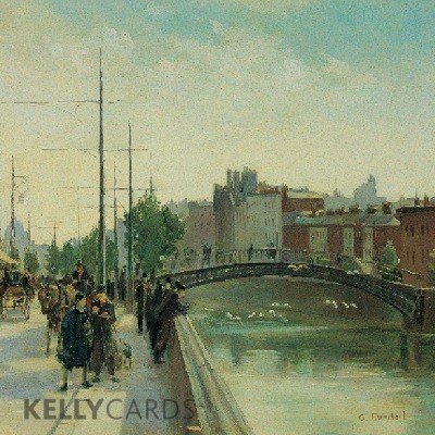 Dublin Quays view of the Ha'penny Bridge