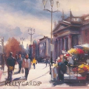 View of O'Connell Street Dublin with the GPO