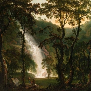 View of Powerscourt Waterfall George Barret