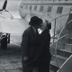 a Farwell kiss at Dublin Airport