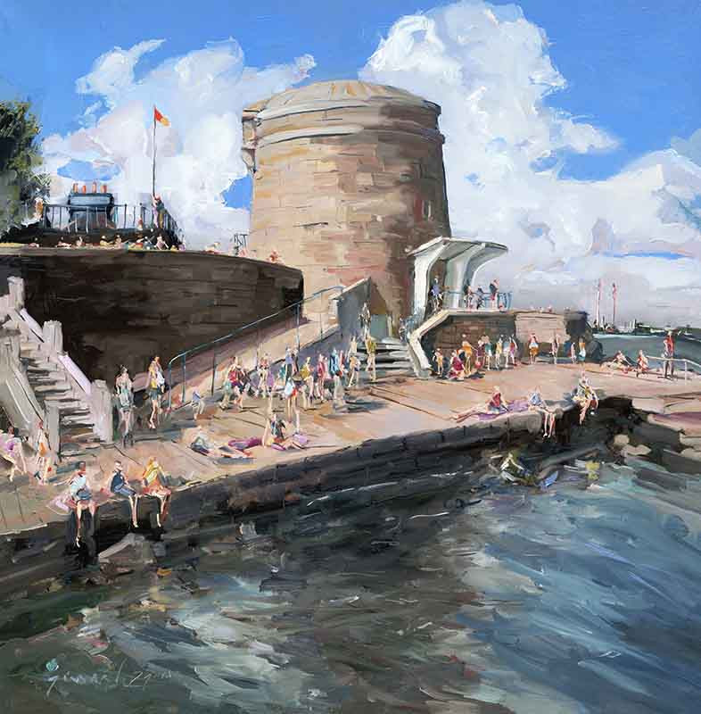 Last Days of Summer Gerard Byrne Seapoint swimming place with Martello Tower